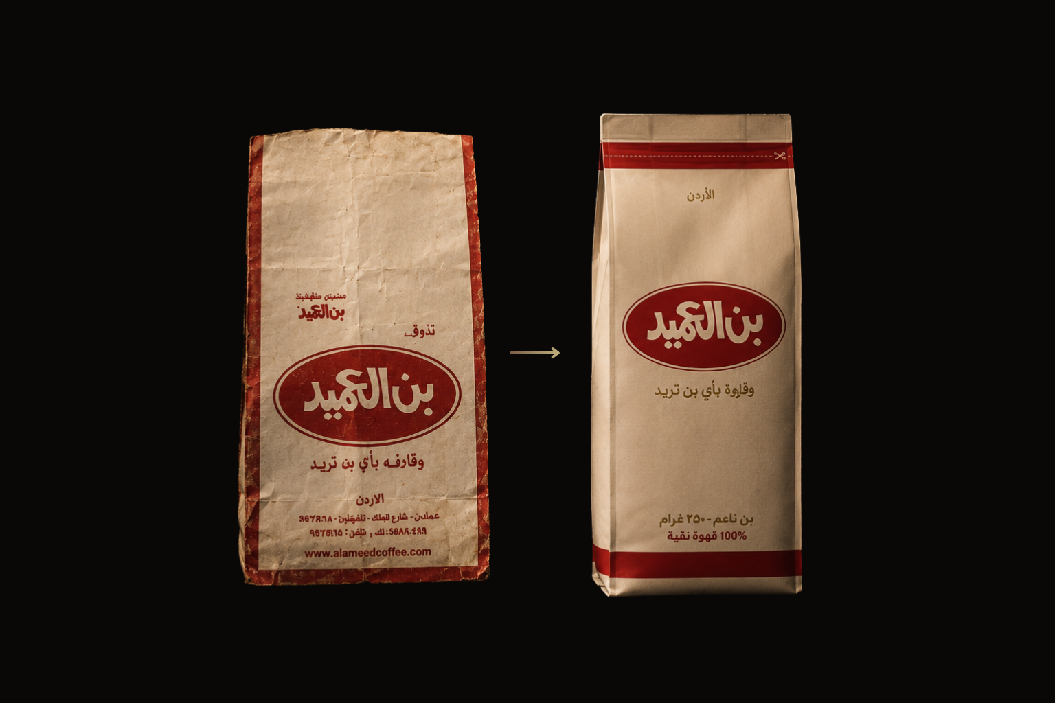 Al Ameed packaging transition archive